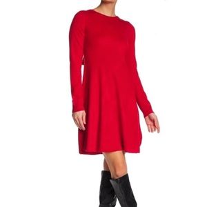 Vince Camuto Fit & Flare Knit Long Sleeve Dress